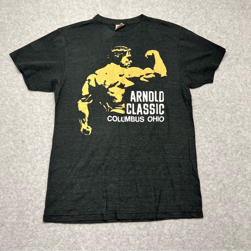 Vintage Arnold Classic Workout Short Sleeve T Shirt - Size Large Black